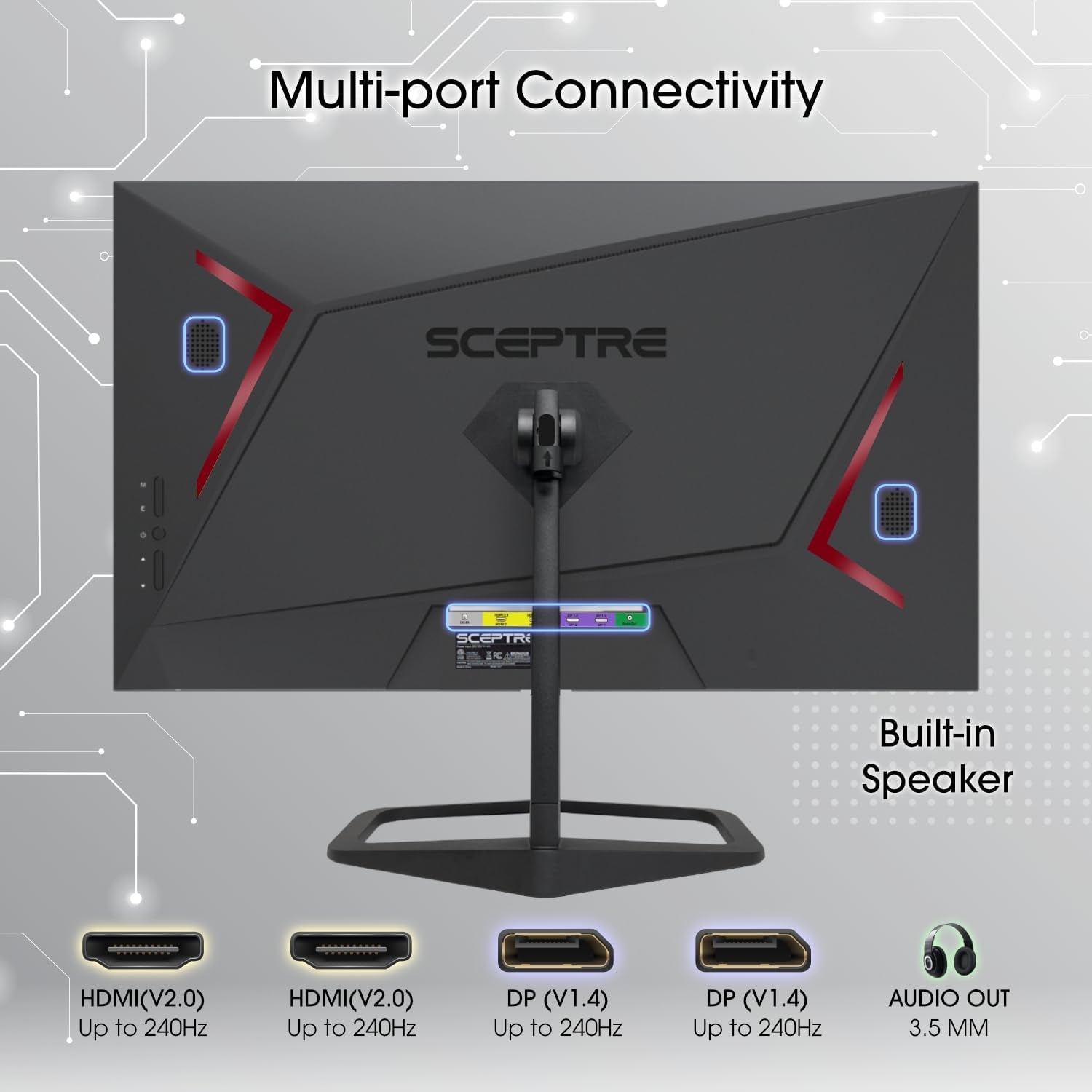 New 24.5-Inch Gaming Monitor up to 240Hz DP X2 HDMI X2 Build-In Speakers 2025