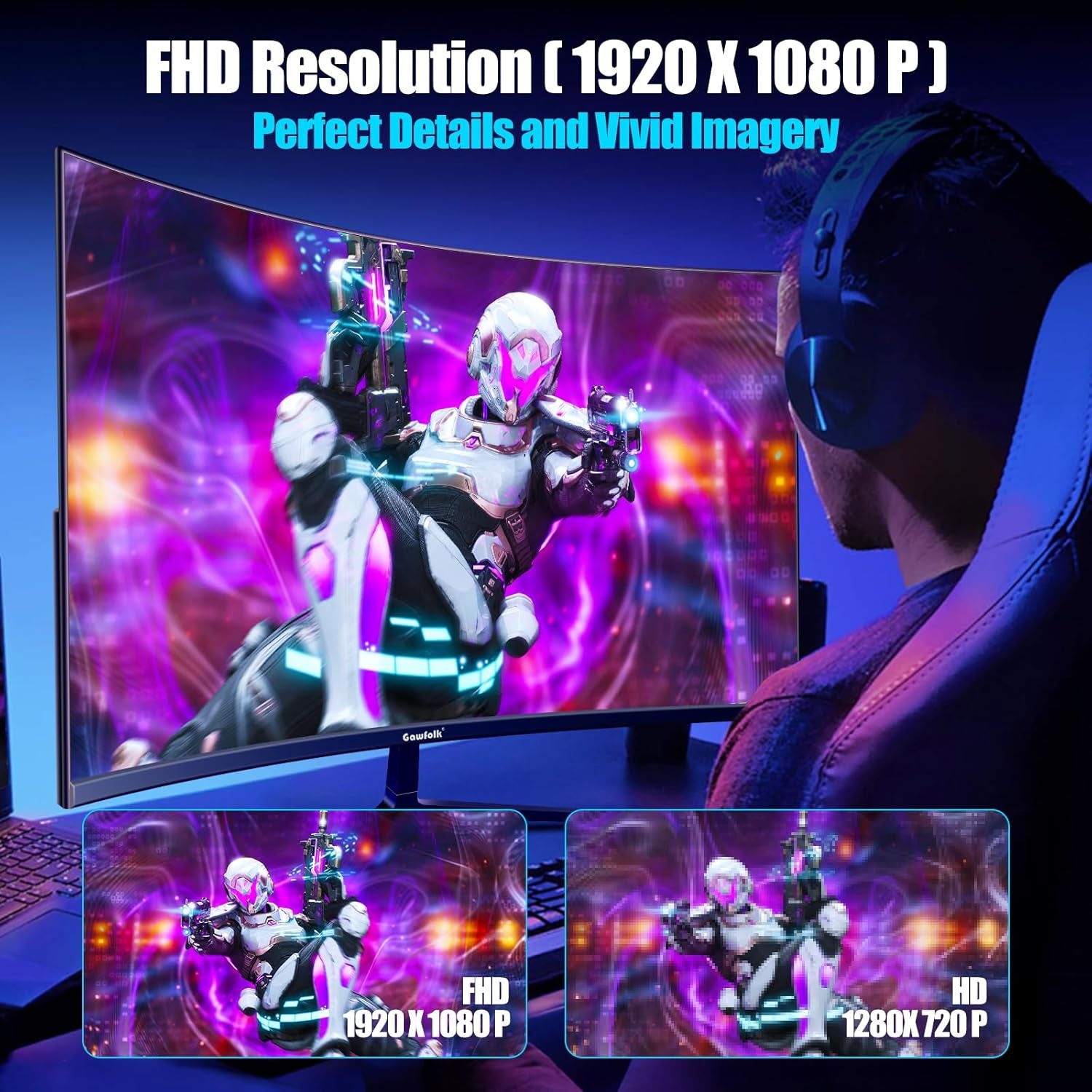 27 Inch Curved Gaming Monitor,144Hz/180Hz PC Monitor Full HD 1080P, Frameless 1800R Computer Display with Freesync & Eye-Care Technology, Wall Mountable, DP, HDMI Port (Black)